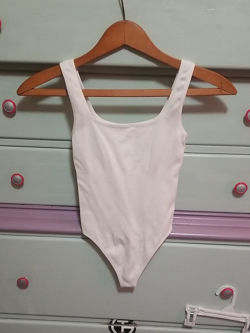 No Boundaries White Ribbed One-Piece Bodysuit